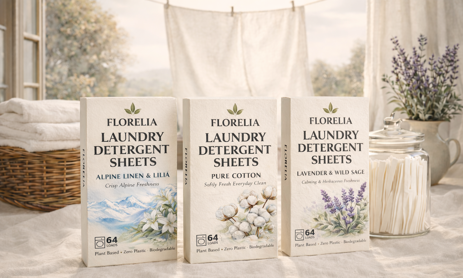 Florelia Laundry Detergent Sheets